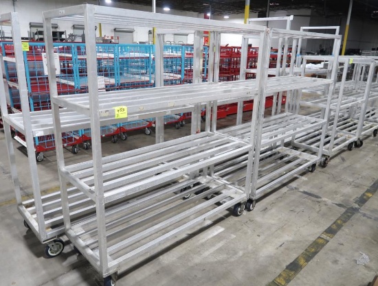 aluminum cooler racks, on casters