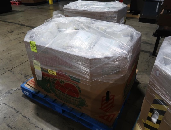 crate of assorted disposable diapers