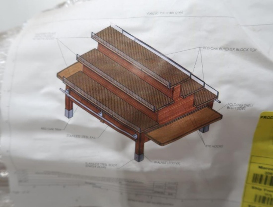 3-tier bakery table, new