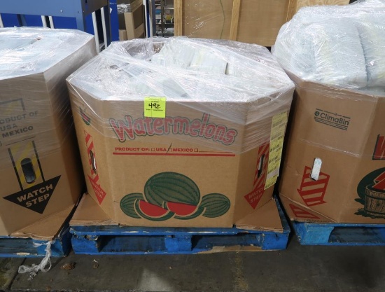 crate of assorted disposable diapers
