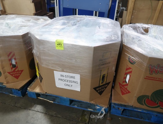crate of assorted disposable diapers