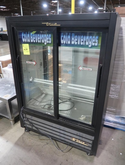 True two-sided glass door refrigerated merchandiser
