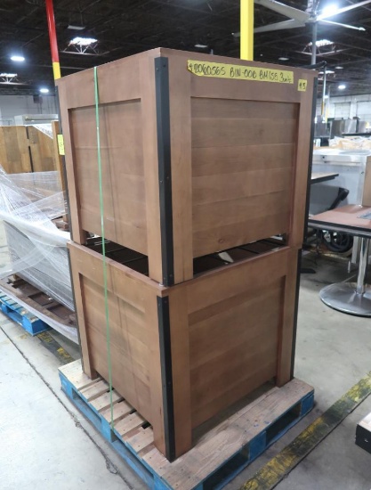 wooden crate merchandisers