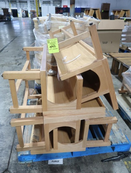 4) wooden merchandisers