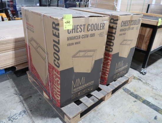 MMI chest coolers, new in boxes