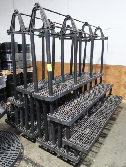 plastic outdoor plant merchandising racks