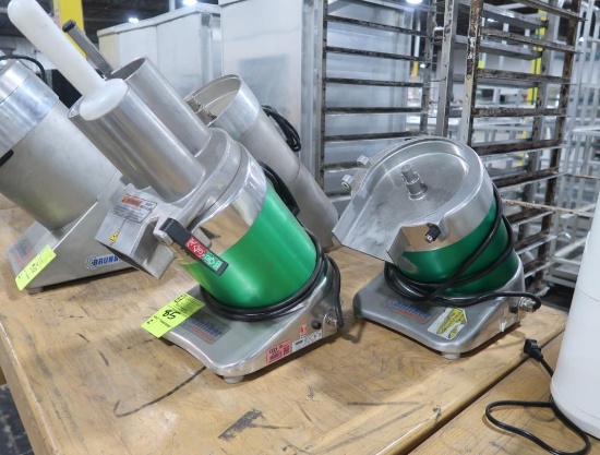 Brunner Anliker vegetable cutting machines, one missing shroud