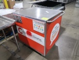 stainless demo cart w/ space for pull-out cutting board