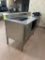 JOHN BOOS 8FT STAINLESS STEEL TABLE W/ STORAGE AND BACKSPLASH