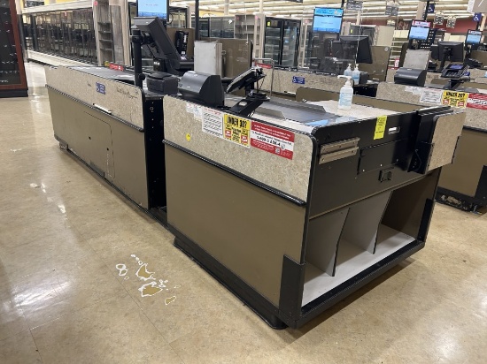 UNMARKED DUAL BELT CHECKSTAND (POS NOT INCLUDED)