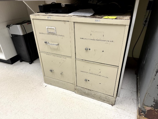 TWO DRAWER METAL FILE CABINET