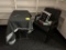 PADDED CHAIR AND SMALL FOLDING TABLE