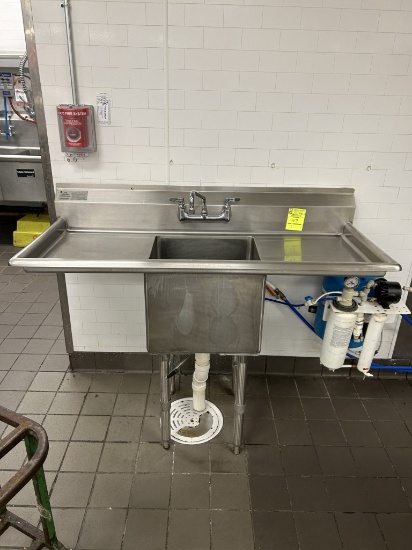 ADVANCE TABCO STAINLESS STEEL SINGLE BASIN SINK