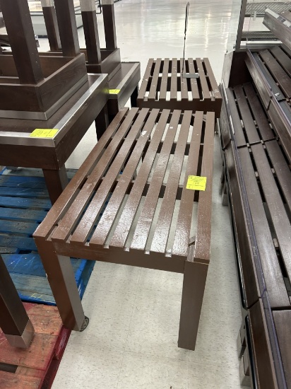 PORTABLE WOODEN MERCHANDISING TABLES