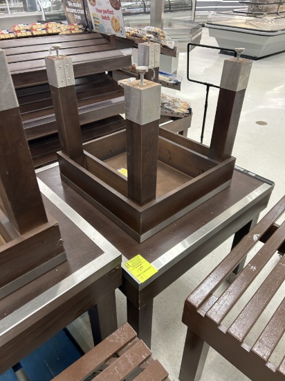 NESTING WOODEN BAKERY TABLES