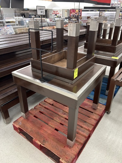 NESTING WOODEN BAKERY TABLES