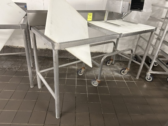 60IN X 25IN POLYTOP TABLE W/ BACKSPLASH