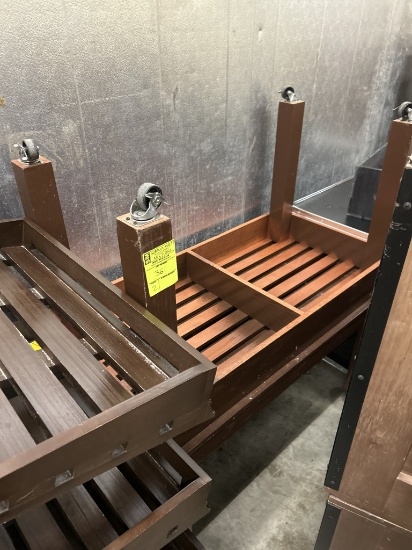 PORTABLE WOODEN MERCHANDISING TABLES