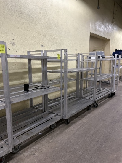 ASSORTED PORTABLE ALUMINUM COOLER RACKS