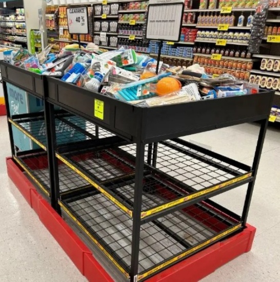 PORTABLE 3-TIER SALE BIN