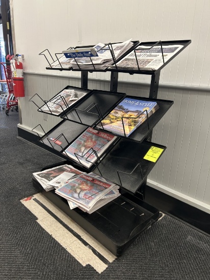 NEWSPAPER MERCHANDISING RACK