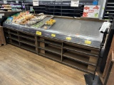 6FT PORTABLE SLANTED DRY PRODUCE TABLE W/ SHELVING BELOW