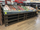 6FT PORTABLE SLANTED DRY PRODUCE TABLE W/ SHELVING BELOW