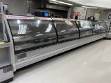20FT RUN OF KYSOR WARREN CURVED GLASS DELI SERVICE CASES