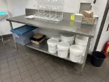 72IN X 25IN STAINLESS STEEL TABLE W/ BACKSPLASH