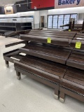 3-TIER SLANTED WOODEN BAKERY DISPLAYS