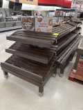 3-TIER SLANTED WOODEN BAKERY DISPLAYS