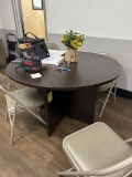 4FT ROUND WOODEN TABLE