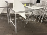 60IN X 25IN POLYTOP TABLE W/ BACKSPLASH