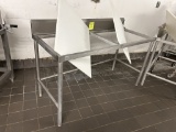 60IN X 25IN POLYTOP TABLE W/ BACKSPLASH