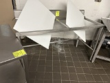 60IN X 25IN POLYTOP TABLE W/ BACKSPLASH