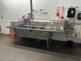 STAINLESS STEEL THREE COMPARTMENT SINK W/ ATTACHED HAND SINK