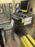WALL MOUNTED RECEIVING DESK W/ STOOL