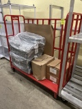 5FT RED METAL STOCKING CART