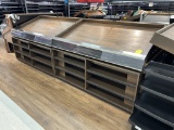 6FT PORTABLE SLANTED DRY PRODUCE TABLE W/ SHELVING BELOW