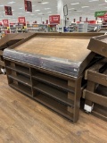 6FT PORTABLE SLANTED DRY PRODUCE TABLE W/ SHELVING BELOW