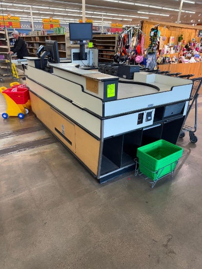 check stand w/ front & rear turntable