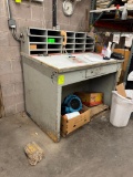 receiving desk, wooden