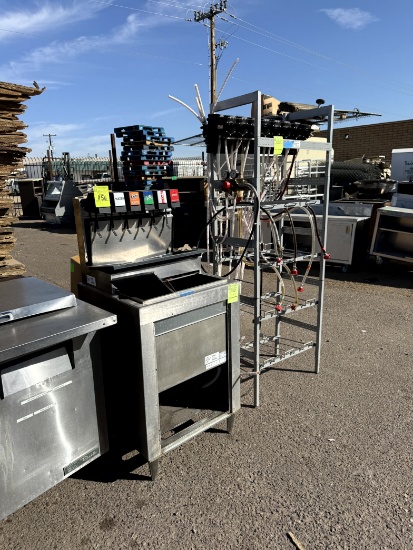 SIX HEAD SODA FOUNTAIN WITH SYRUP RACK