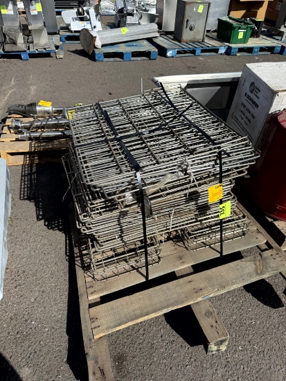 GROUP OF WIRE SHELVES