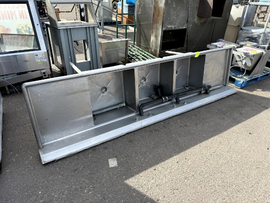 THREE COMPARTMENT STAINLESS SINK