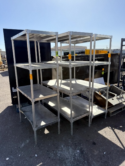 FOUR TIER ALUMINUM RACKS