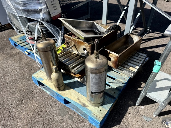 PALLET OF EXHAUST HOOD PARTS
