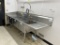 STAINLESS STEEL THREE COMPARTMENT SINK W/ SPRAYER