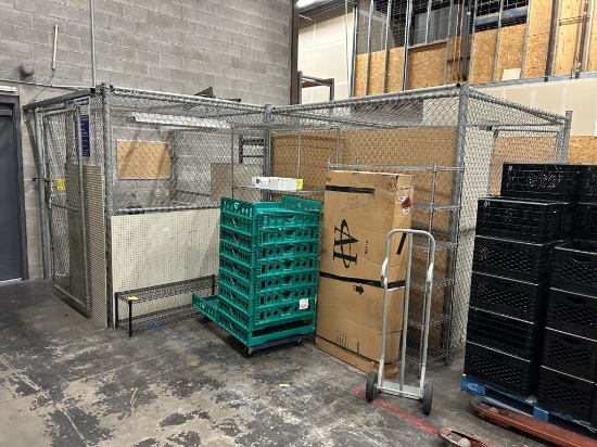 GROUP OF CHAIN LINK CAGES