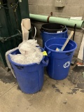 GROUP OF TRASH CANS